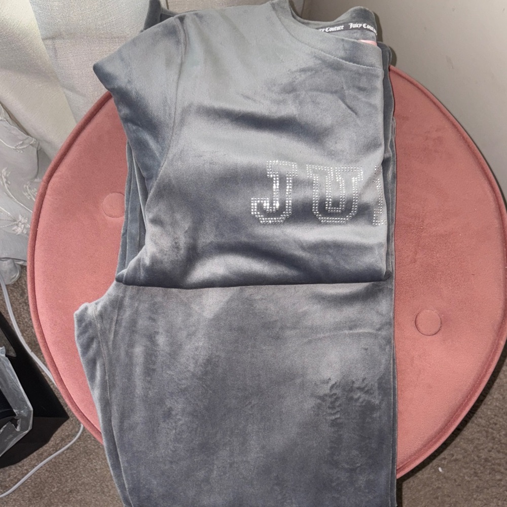 Juicy Couture Charcoal Velvet Sweatshirt